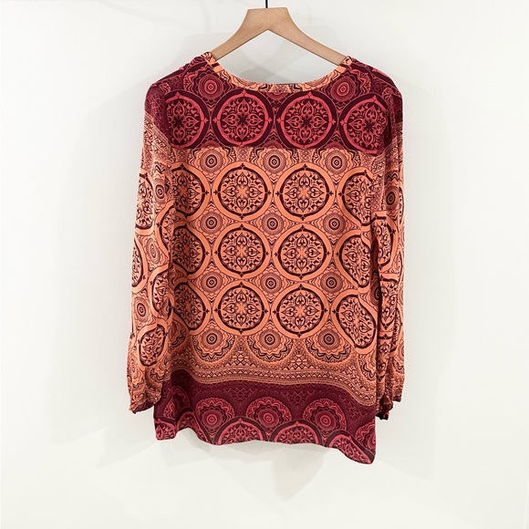 Tyler Boe Mahala Reese Silk Tunic Orange Size Medium - Picture 6 of 6